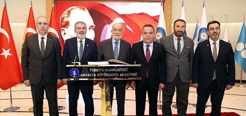 SP Genel Başkanı Temel Karamollaoğlu Başkan Muhittin Böcek'i ziyaret etti