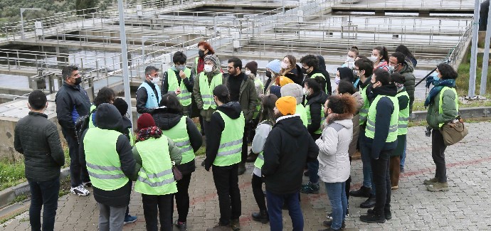 İstanbul Teknik Üniversitesi öğrencileri Ayrın Büyükşehir Belediyesi'nin İleri Biyolojik Arıtma Tesisine teknik gezi düzenledi
