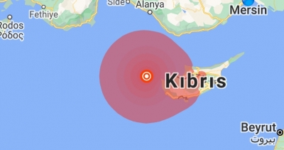 Akdeniz'de 6.4 şiddetinde deprem