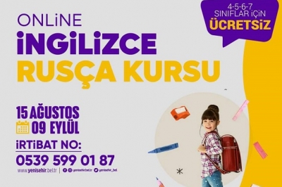 Yenişehir Belediyesinden online İngilizce ve Rusça kursu