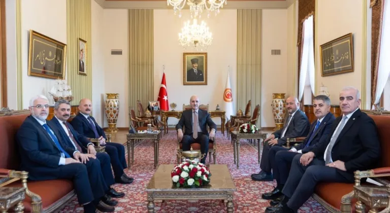 Adıyaman Valisi Varol ve milletvekillerinden TBMM Başkanı Kurtulmuş’a ziyaret