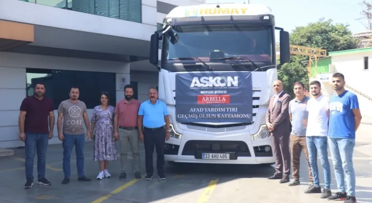 Askon Mersin Şubesi Gıda ve yardım tırını yola çıkardı