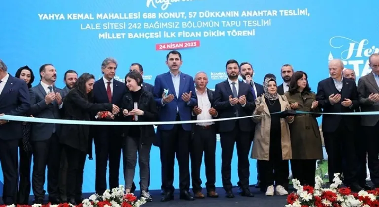 BAKAN KURUM KÂĞITHANE’DE TAPU TESLİM TÖRENİNE KATILDI