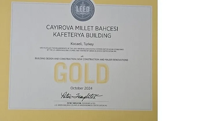 Büyükşehir, LEED Gold Sertifikasına layık görüldü