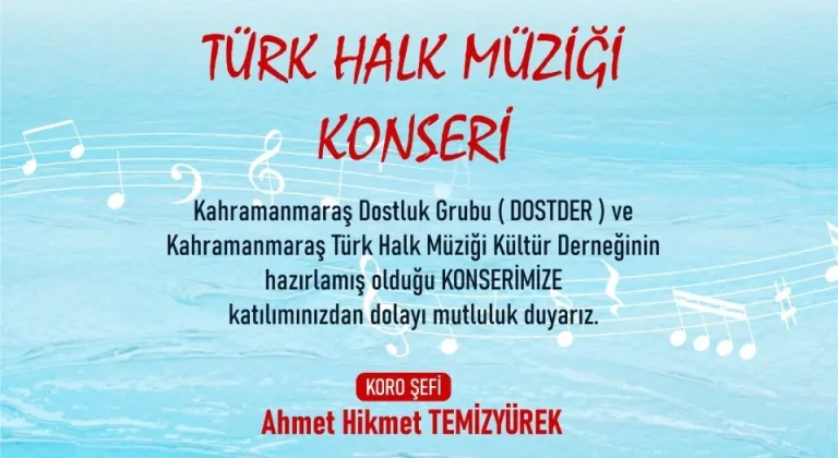Büyükşehir’den Türk Halk Müziği Gecesine Davet