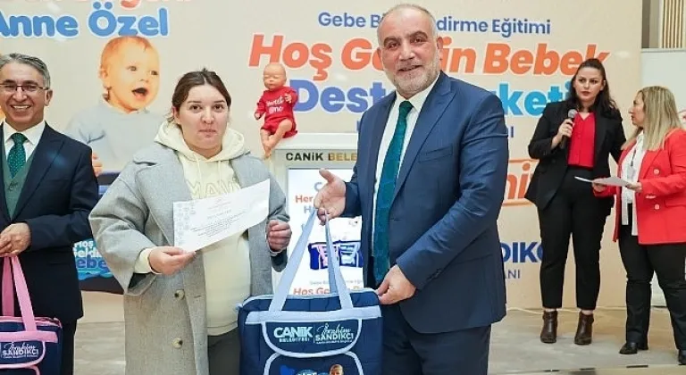 Canik'te Anne Adaylarına Bebek Destek Paketi