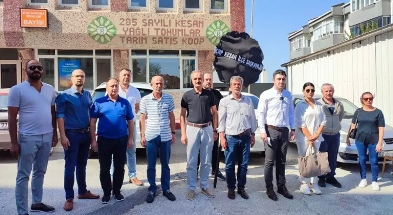 CHP Keşan İlçe Başkanlığı'ndan Trakya Birlik’e siyah çelenk