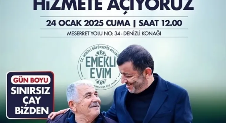 Denizli'de Emekli Evim Hizmete Giriyor