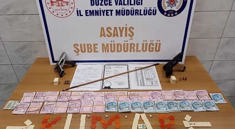 Düzce'de kumarhane baskını yapıldı