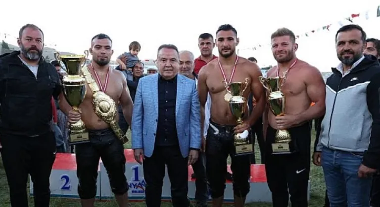 Feslikan'da Antalya Büyükşehir başpehlivanları rüzgarı