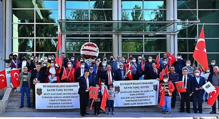 Gazi ve şehit yakınlarından Soyer'e teşekkür