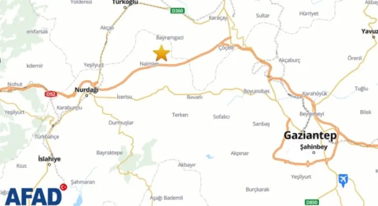 Gaziantep Nurdağı’nda 3.9 Büyüklüğünde Deprem Meydana Geldi