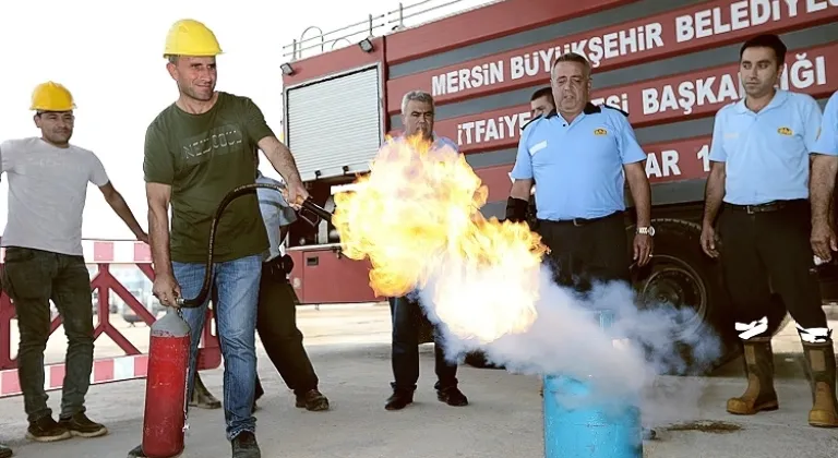 GÖKÇEBELEN ŞANTİYESİ’NDE YANGIN TATBİKATI YAPILDI