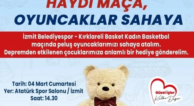 İzmit Belediyespor depremzedeler için sahada