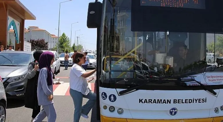 Karaman Belediyesi’nden Sınava Girecek Öğrencilere Ulaşım Desteği