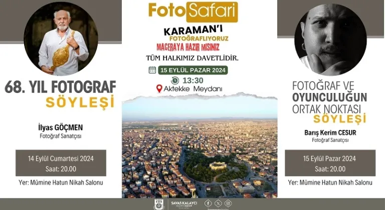 Karaman’da Sanat Rüzgarı: İlyas Göçmen ve Barış Kerim Cesur’un Katılımıyla Fotoğraf Etkinlikleri