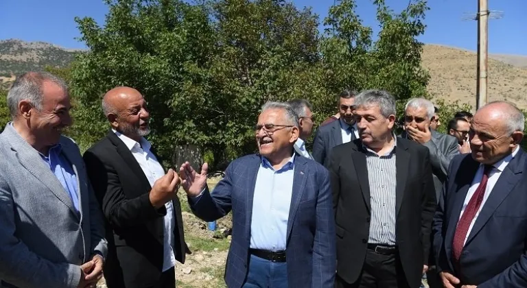 Kayseri'deki sulama tesisine yerinde inceleme