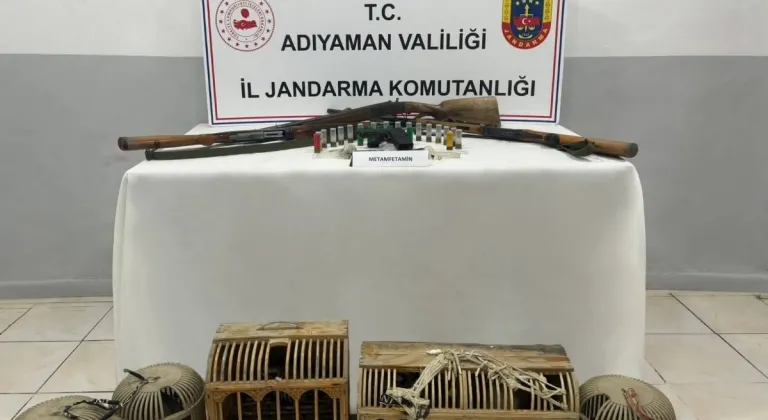 Keklik kafesindeki uyuşturucu ve ruhsatsız silaha 1 gözaltı