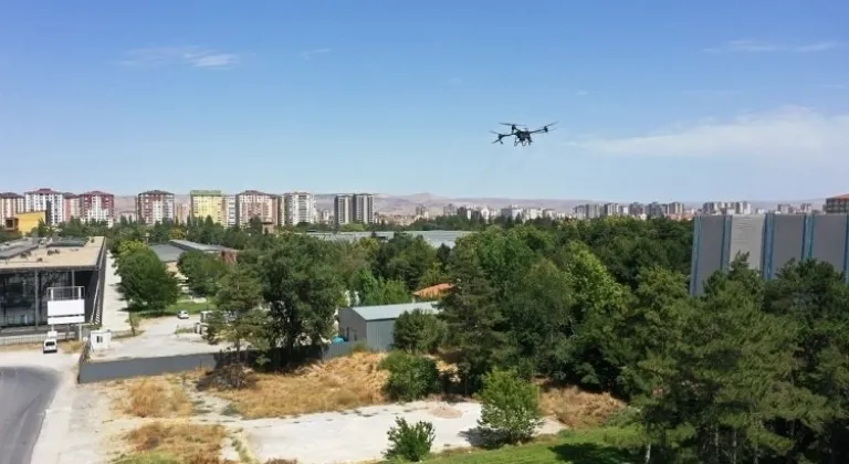 Kocasinan'da Drone ile Geniş Çaplı İlaçlama