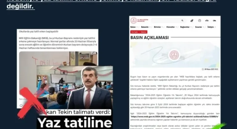 MEB'den Açıklama: Yaz Tatili Takvimi Değişmedi!