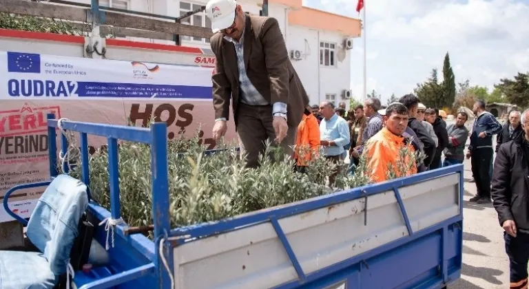 Mersin Büyükşehir Belediyesi'nden Üreticilere zeytin fidanı desteği