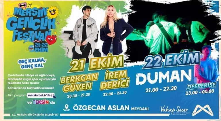 Mersin Gençlik Festivali 21-22 Ekim’de