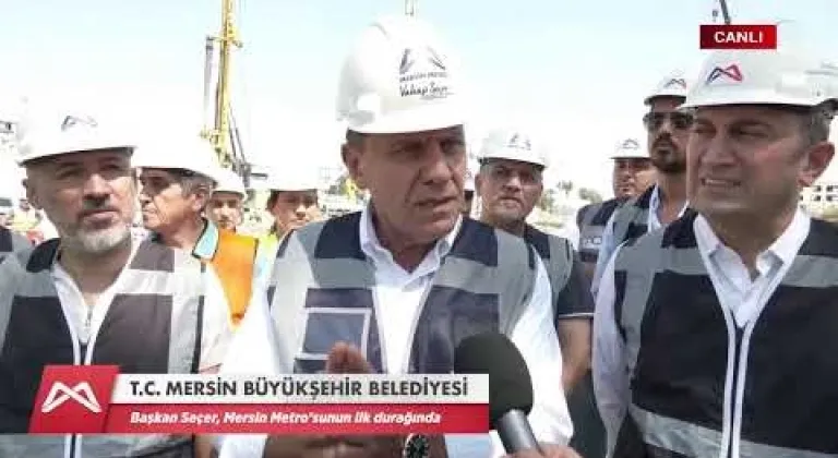 Mersin Metro'sunun ilk istasyonu 3 Ocak Kent Meydan