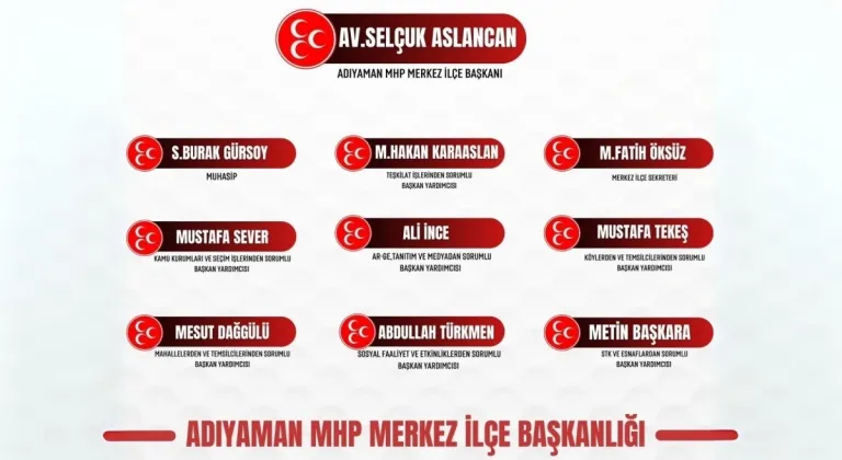 MHP Adıyaman Merkez İlçe Başkanlığı’nın yeni divan kurulu belirlendi