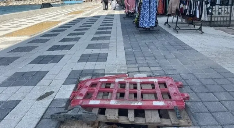 Mudanya'da tamamlanmayan sahil yollarına geçici yama