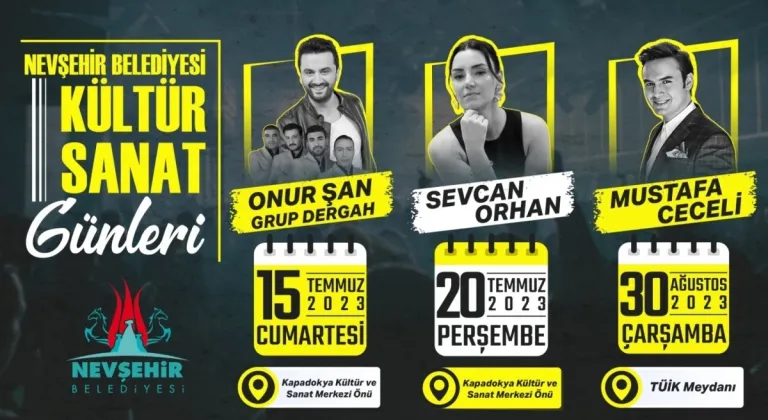 Nevşehir Belediyesi Yaz Konserleriyle Kültür ve Sanat Dolu Bir Yaz Sizi Bekliyor!