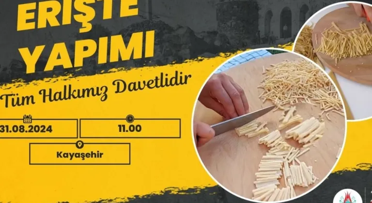 Nevşehir’de Kadınlar, İhtiyaç Sahibi Aileler İçin Erişte Yapacak