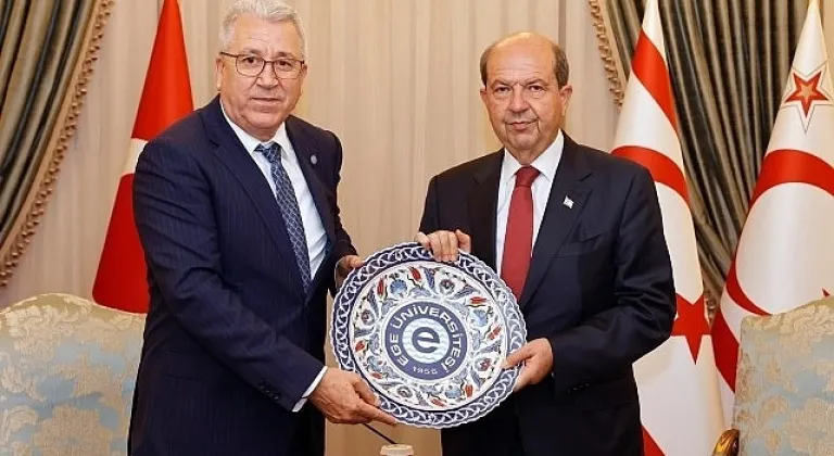 Rektör Prof. Dr. Budak, KKTC Cumhurbaşkanı Tatar'ı ziyaret etti
