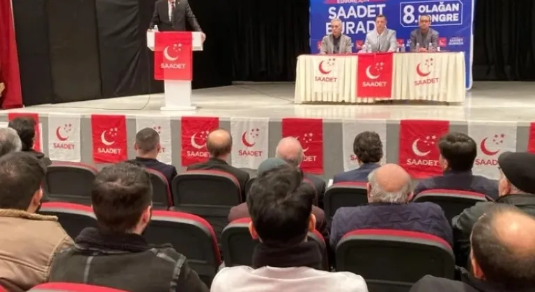 Saadet Partisi Keşan'da Ahmet Köseler yeniden başkan seçildi