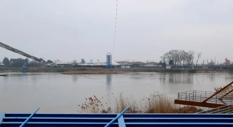 Sakarya Nehri’nde 'zipline' heyecanı