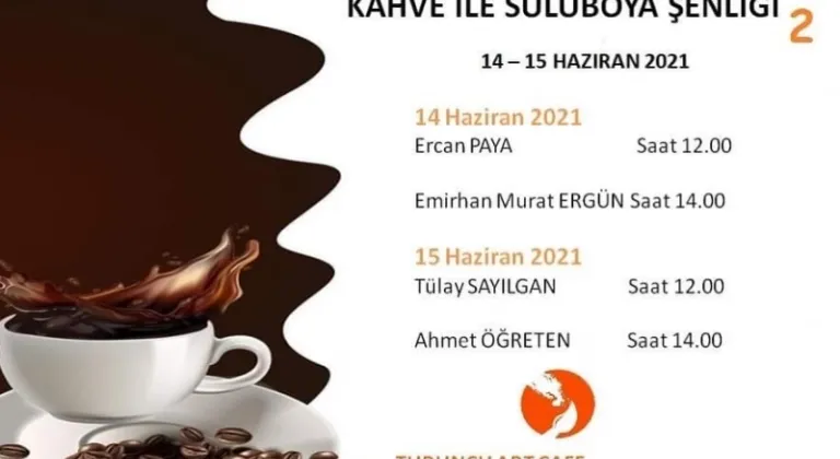 Suluboya sanatçıları kahve ile resim yapacak…
