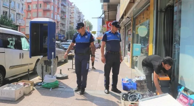 Toroslar Zabıtasından Kaldırım İşgali Denetimi