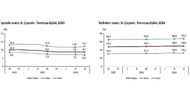 Tüik: Mevsim etkisinden arındırılmış işsizlik oranı %8,7 seviyesinde gerçekleşti