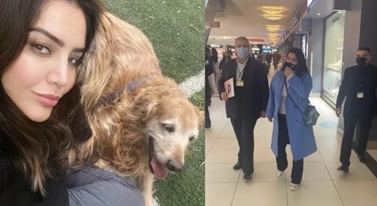 Ünlü oyuncu Özlem Balcı Köpeğine Koruma Tuttu!