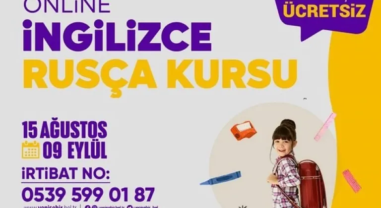 Yenişehir Belediyesinden online İngilizce ve Rusça kursu