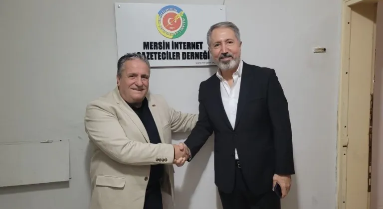 Yücel Ceylan Mersin İnternet Gazetecileri Cemiyetini ziyaret etti