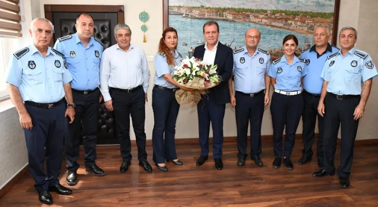 Zabıta Personeli Başkan Seçer’i Ziyaret Etti