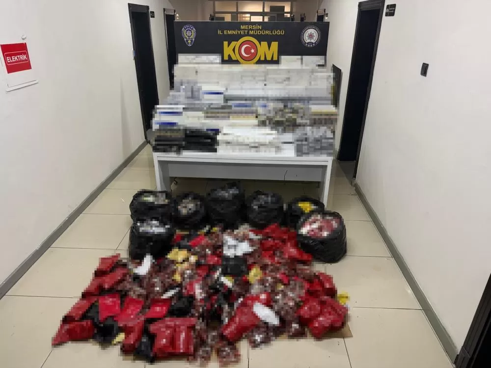 Mersin’de Kaçak Sigara Ağı Çökertildi: Depolar Makaron Dolu Çıktı